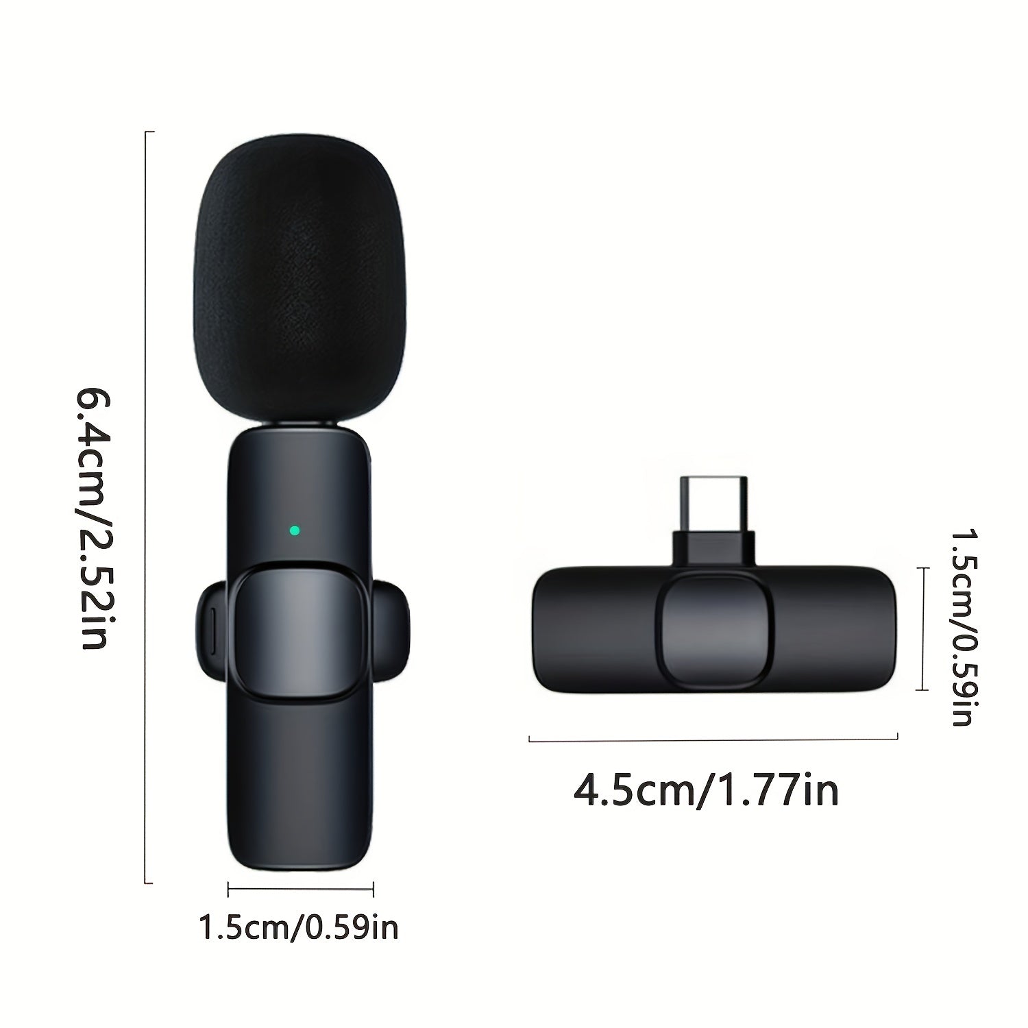 Wireless Lavalier Lapel Microphone for Iphone Ipad Professional Wireless Clip Mic - Cordless Omnidirectional Condenser Recording Mic for Interview Video Podcast Vlog Youtube