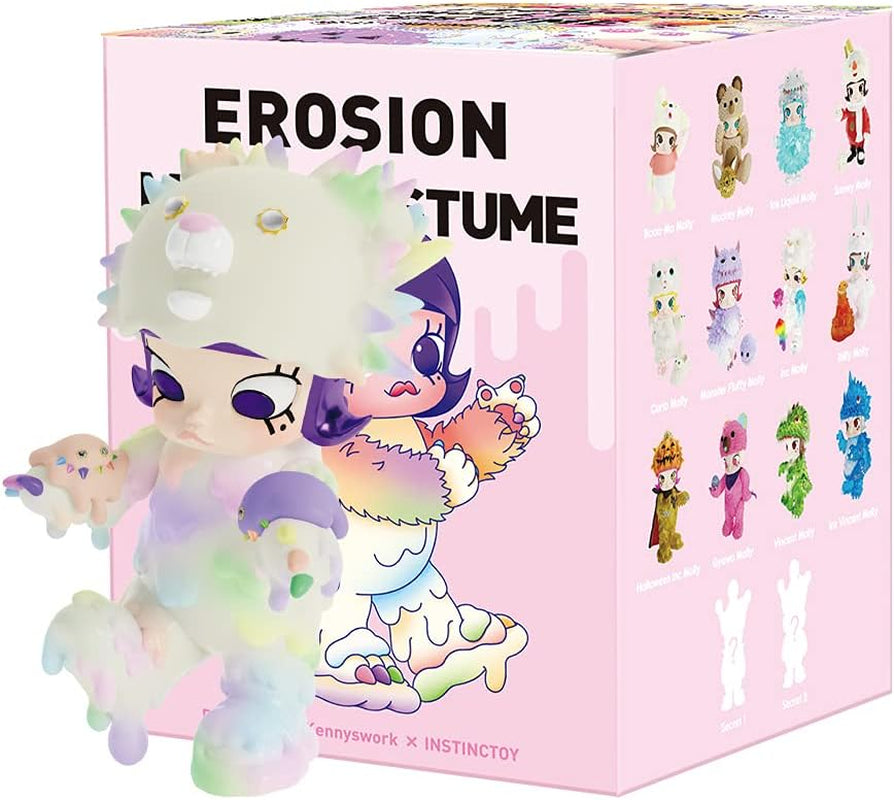 Molly Instinctoy Erosion-1Pc Molly Costume Series Blind Box Toy Box Bulk Popular Collectible Random Art Toy Hot Toys Cute Figure Creative Gift, for Christmas Birthday Party Holiday