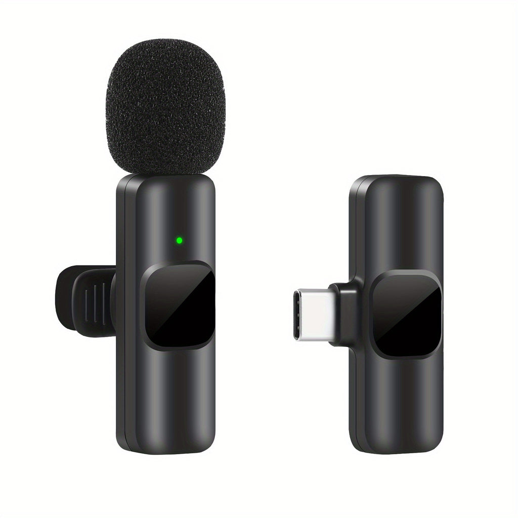 Wireless Lavalier Lapel Microphone for Iphone Ipad Professional Wireless Clip Mic - Cordless Omnidirectional Condenser Recording Mic for Interview Video Podcast Vlog Youtube
