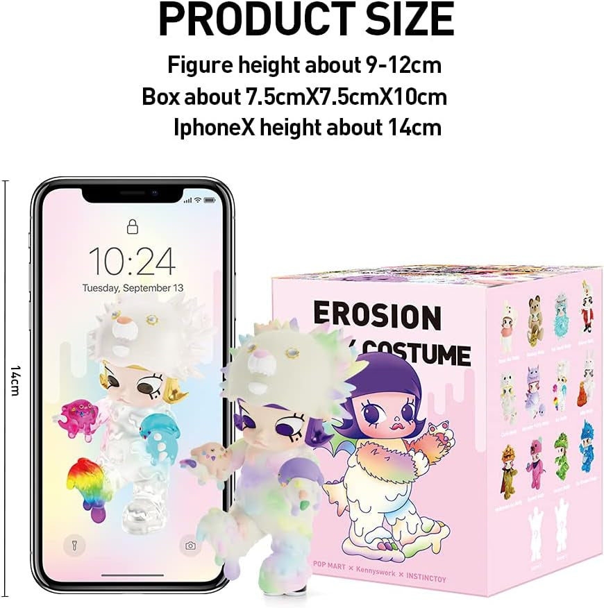 Molly Instinctoy Erosion-1Pc Molly Costume Series Blind Box Toy Box Bulk Popular Collectible Random Art Toy Hot Toys Cute Figure Creative Gift, for Christmas Birthday Party Holiday